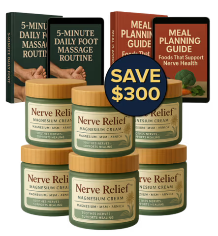 Nerve Relief Magnesium Cream (6 month supply +2 FREE BONUSES) N